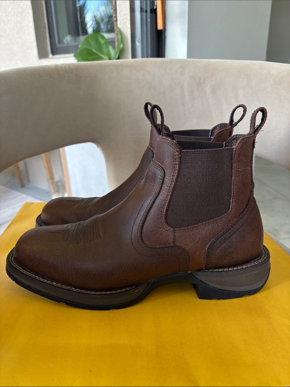 Durango Men’s Slip-On Leather Boots - Picture 5 of 10